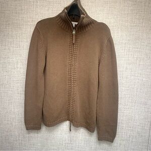 Marco Pecci Military Cotton Blend High Straight Neck Sweater